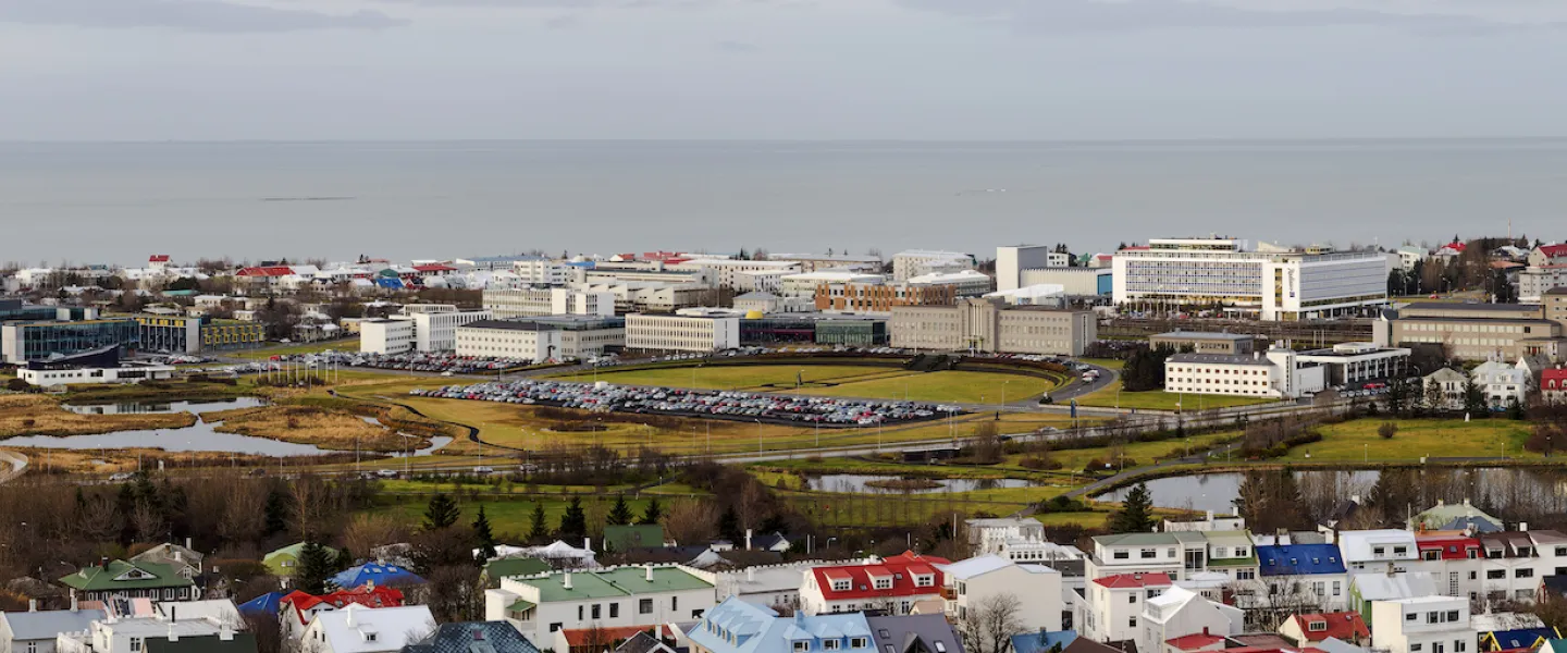 Háskólasvæðið, séð úr turni Hallgrímskirkju